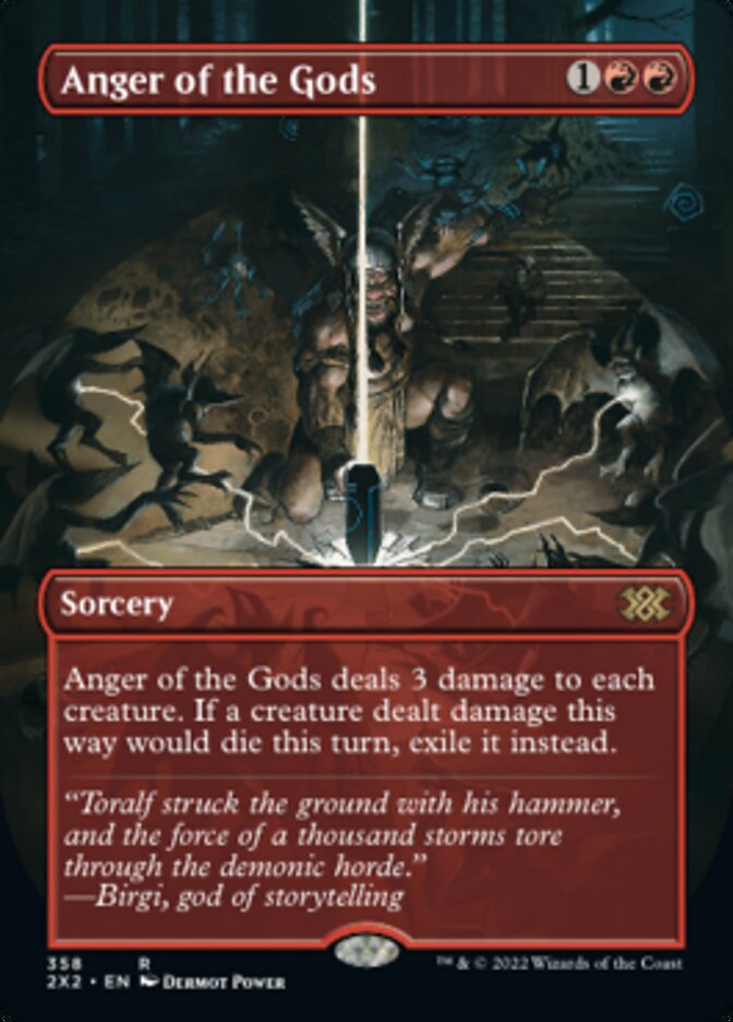 Magic | Anger of the Gods (Borderless Alternate Art) [Double Masters 2022] | The Nerd Merchant