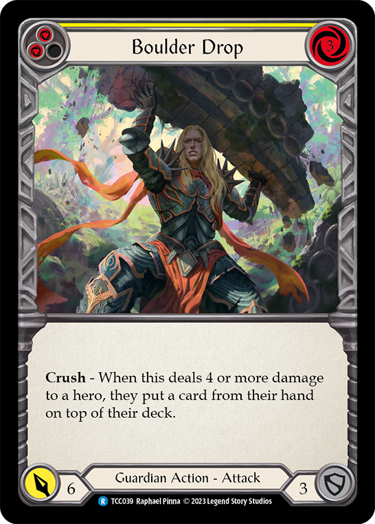 Flesh and Blood TCG | Boulder Drop (Yellow) [TCC039] (Round the Table: TCC x LSS) | The Nerd Merchant