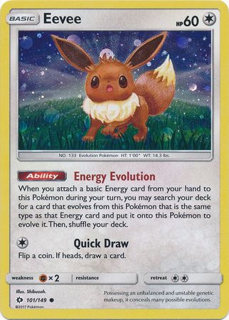 Pokemon | Eevee (101/149) (Cosmos Holo) [Sun & Moon: Base Set] | The Nerd Merchant
