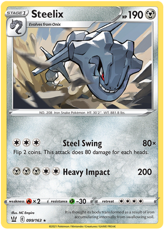 Pokemon | Steelix (099/163) [Sword & Shield: Battle Styles] | The Nerd Merchant