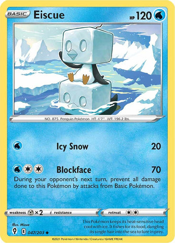Pokemon | Eiscue (047/203) [Sword & Shield: Evolving Skies] | The Nerd Merchant
