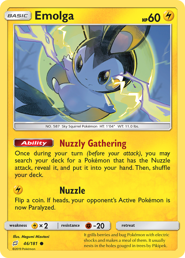 Pokemon | Emolga (46/181) [Sun & Moon: Team Up] | The Nerd Merchant