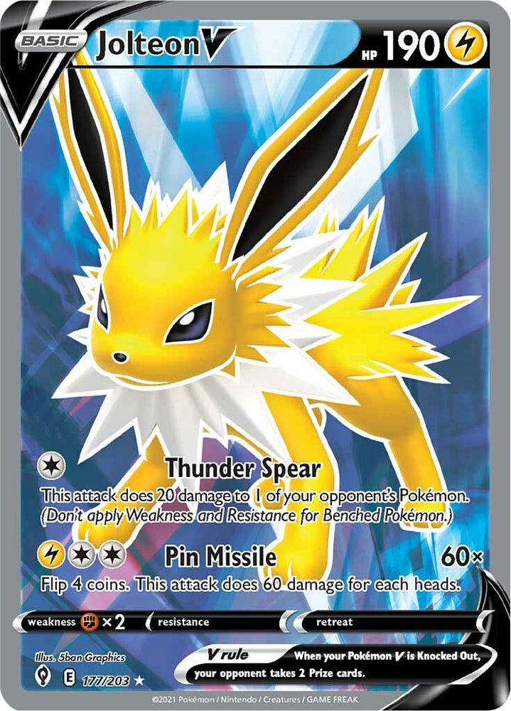 Pokemon | Jolteon V (177/203) [Sword & Shield: Evolving Skies] | The Nerd Merchant