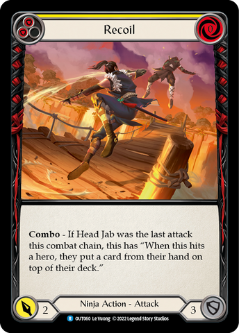 Flesh and Blood TCG | Recoil (Yellow) [OUT060] (Outsiders) | The Nerd Merchant