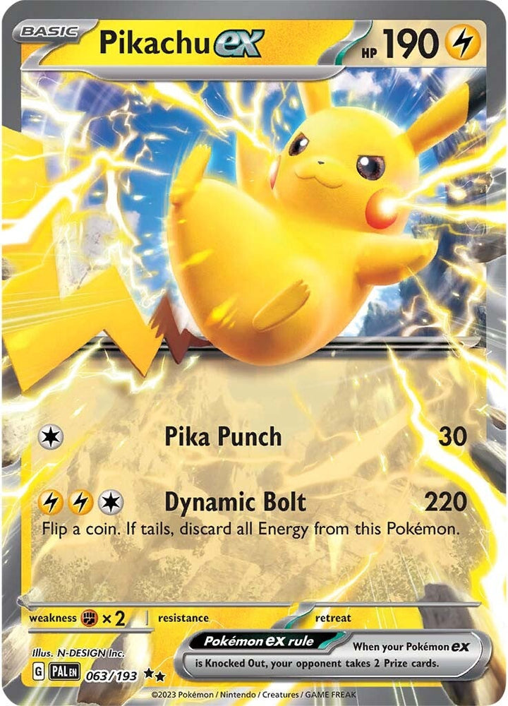 Pokemon | Pikachu ex (063/193) [Scarlet & Violet: Paldea Evolved] | The Nerd Merchant