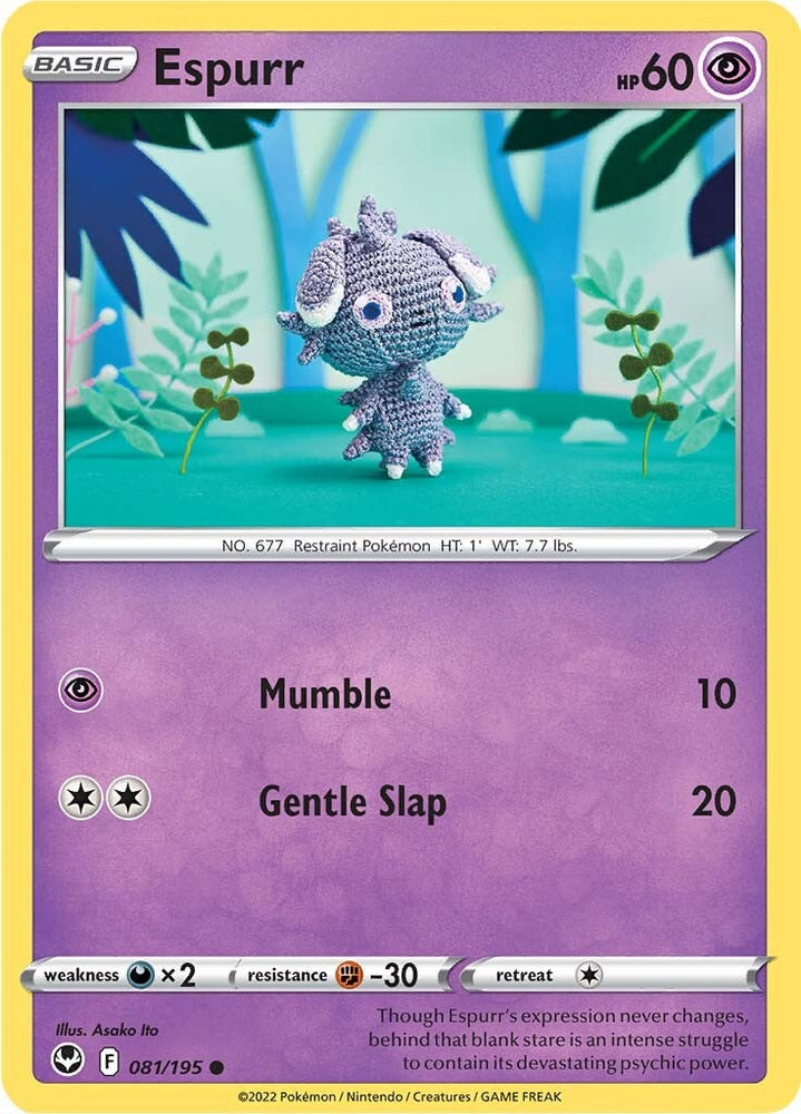 Pokemon | Espurr (081/195) [Sword & Shield: Silver Tempest] | The Nerd Merchant