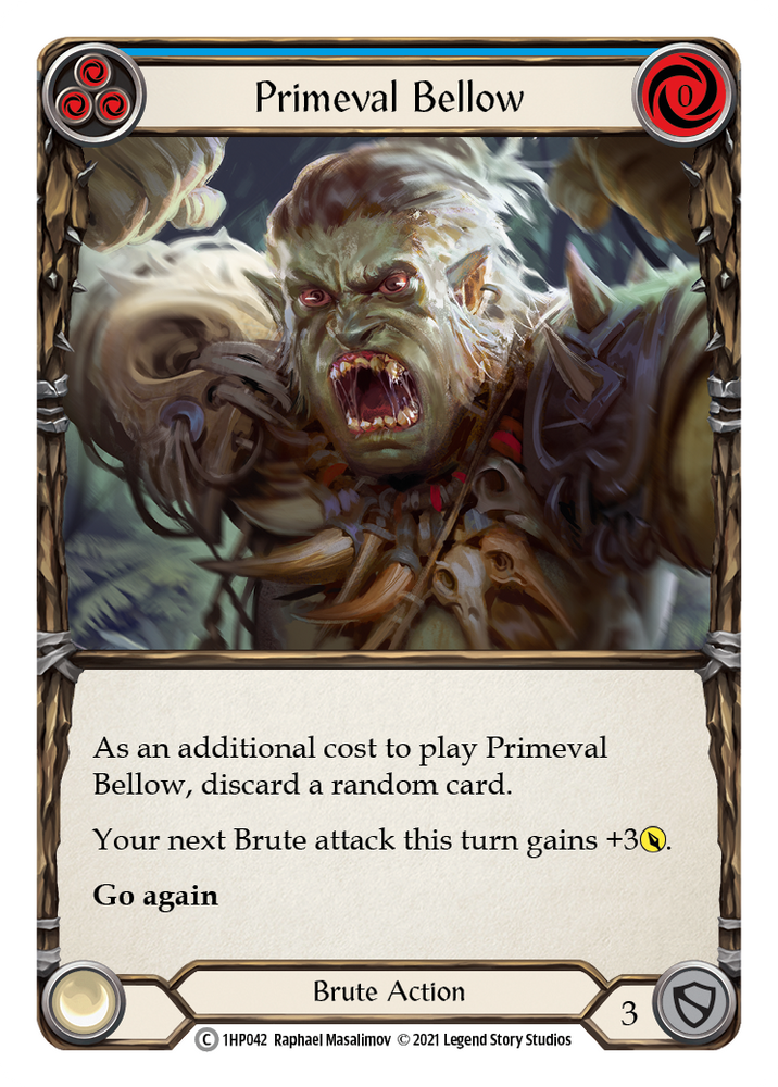 Flesh and Blood TCG | Primeval Bellow (Blue) [1HP042] (History Pack 1) | The Nerd Merchant