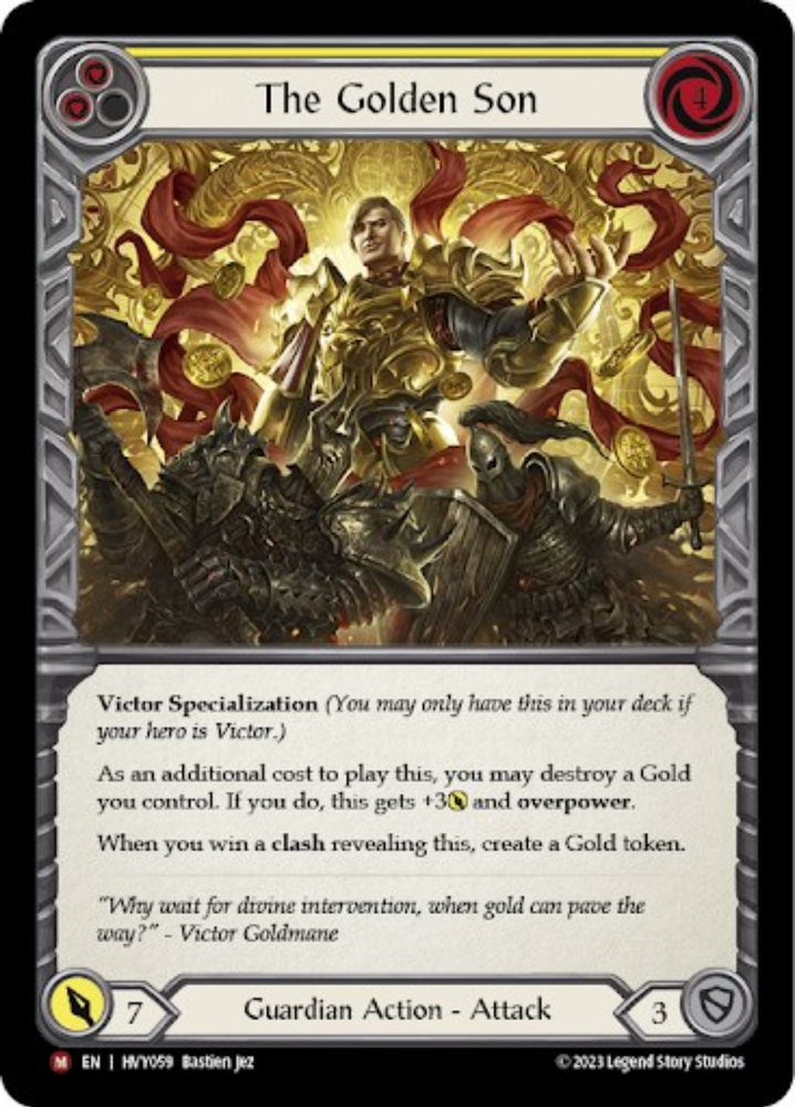 Flesh and Blood TCG | The Golden Son (Yellow) [HVY059] (Heavy Hitters)  Rainbow Foil | The Nerd Merchant