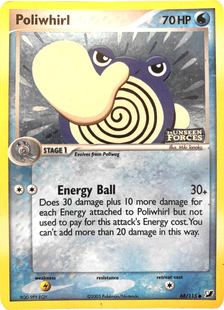 Pokemon | Poliwhirl (68/115) (Stamped) [EX: Unseen Forces] | The Nerd Merchant