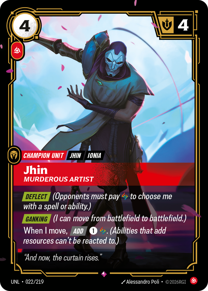 Jhin - Murderous Artist (Foil) - Unleashed (022/219)