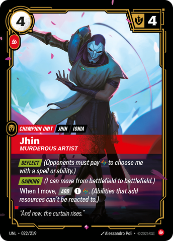 Jhin - Murderous Artist (Foil) - Unleashed (022/219)