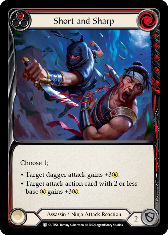 Flesh and Blood TCG | Short and Sharp (Red) [OUT154] (Outsiders) | The Nerd Merchant
