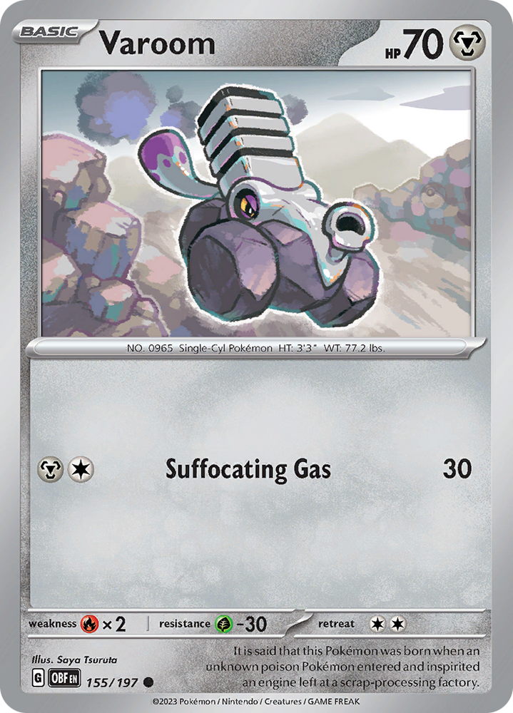 Pokemon | Varoom (155/197) [Scarlet & Violet: Obsidian Flames] | The Nerd Merchant