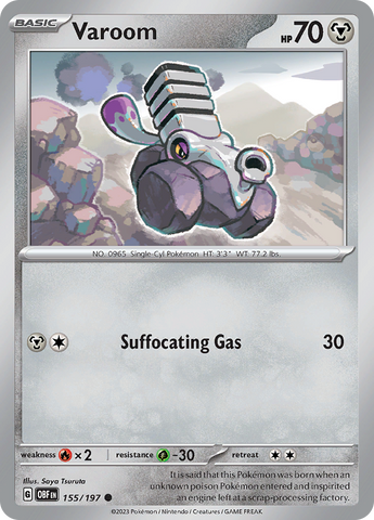 Pokemon | Varoom (155/197) [Scarlet & Violet: Obsidian Flames] | The Nerd Merchant