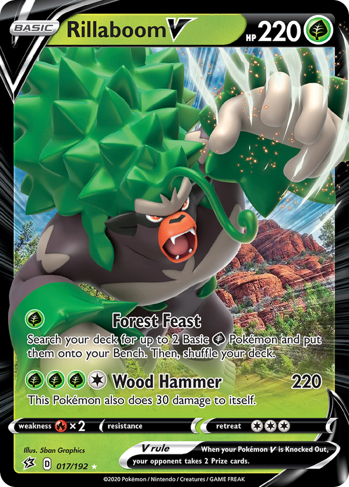 Pokemon | Rillaboom V (017/192) [Sword & Shield: Rebel Clash] | The Nerd Merchant