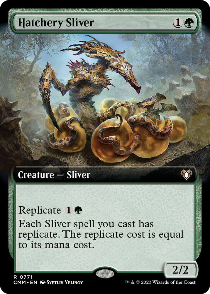 Magic | Hatchery Sliver (Extended Art) [Commander Masters] | The Nerd Merchant