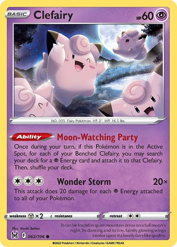 Pokemon | Clefairy (062/196) [Sword & Shield: Lost Origin] | The Nerd Merchant