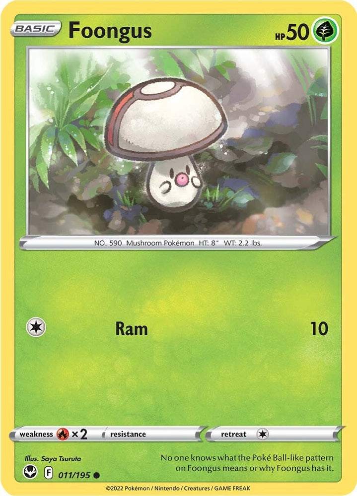 Pokemon | Foongus (011/195) [Sword & Shield: Silver Tempest] | The Nerd Merchant