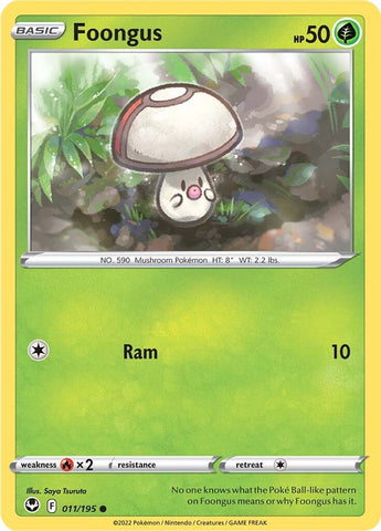 Pokemon | Foongus (011/195) [Sword & Shield: Silver Tempest] | The Nerd Merchant