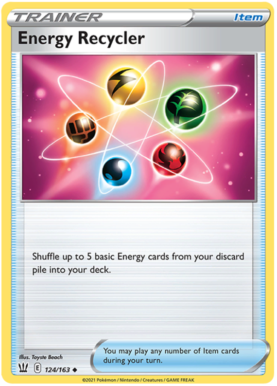 Pokemon | Energy Recycler (124/163) [Sword & Shield: Battle Styles] | The Nerd Merchant