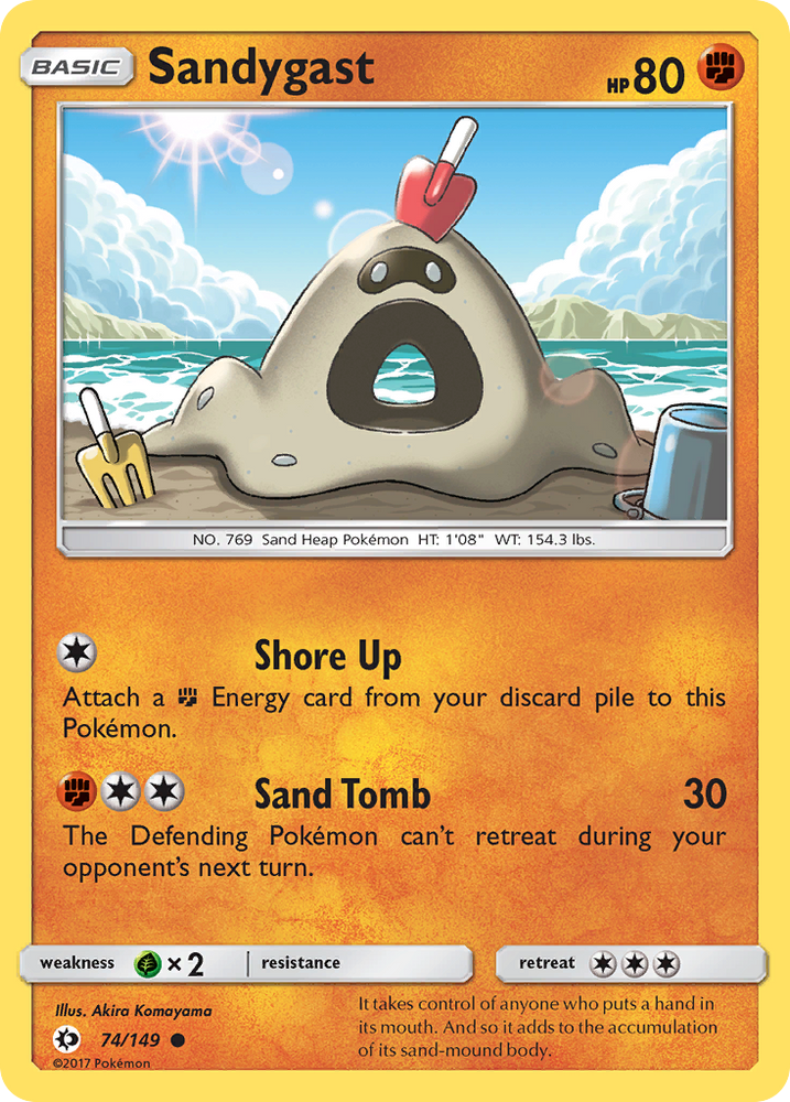 Pokemon | Sandygast (74/149) [Sun & Moon: Base Set] | The Nerd Merchant