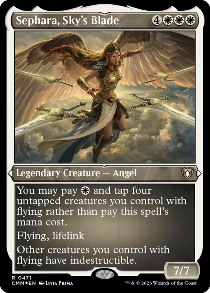 Magic | Sephara, Sky's Blade (Foil Etched) [Commander Masters] | The Nerd Merchant