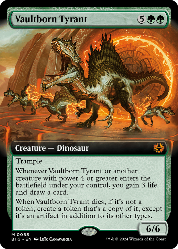 Magic | Vaultborn Tyrant (Extended Art) [Outlaws of Thunder Junction: The Big Score] | The Nerd Merchant