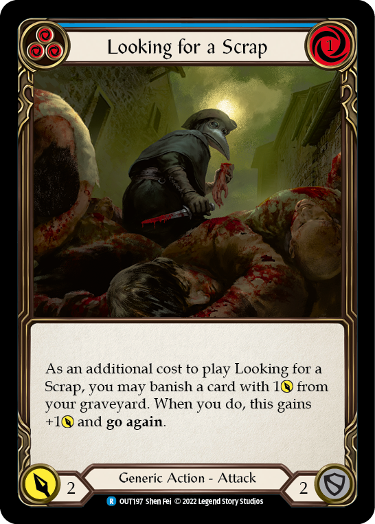 Flesh and Blood TCG | Looking for a Scrap (Blue) [OUT197] (Outsiders) | The Nerd Merchant