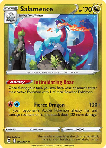 Pokemon | Salamence (109/203) [Sword & Shield: Evolving Skies] | The Nerd Merchant