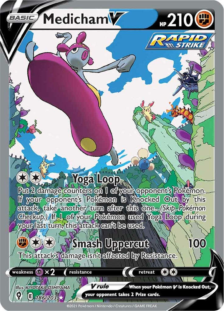 Pokemon | Medicham V (186/203) [Sword & Shield: Evolving Skies] | The Nerd Merchant