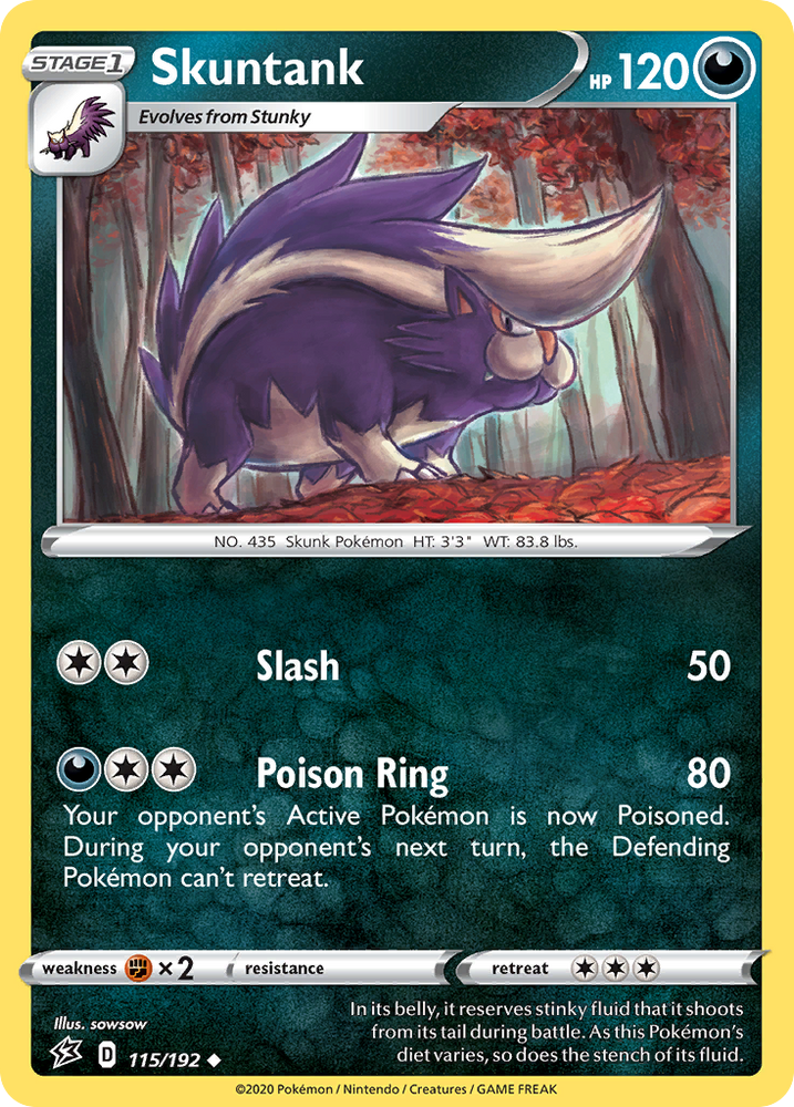 Pokemon | Skuntank (115/192) [Sword & Shield: Rebel Clash] | The Nerd Merchant