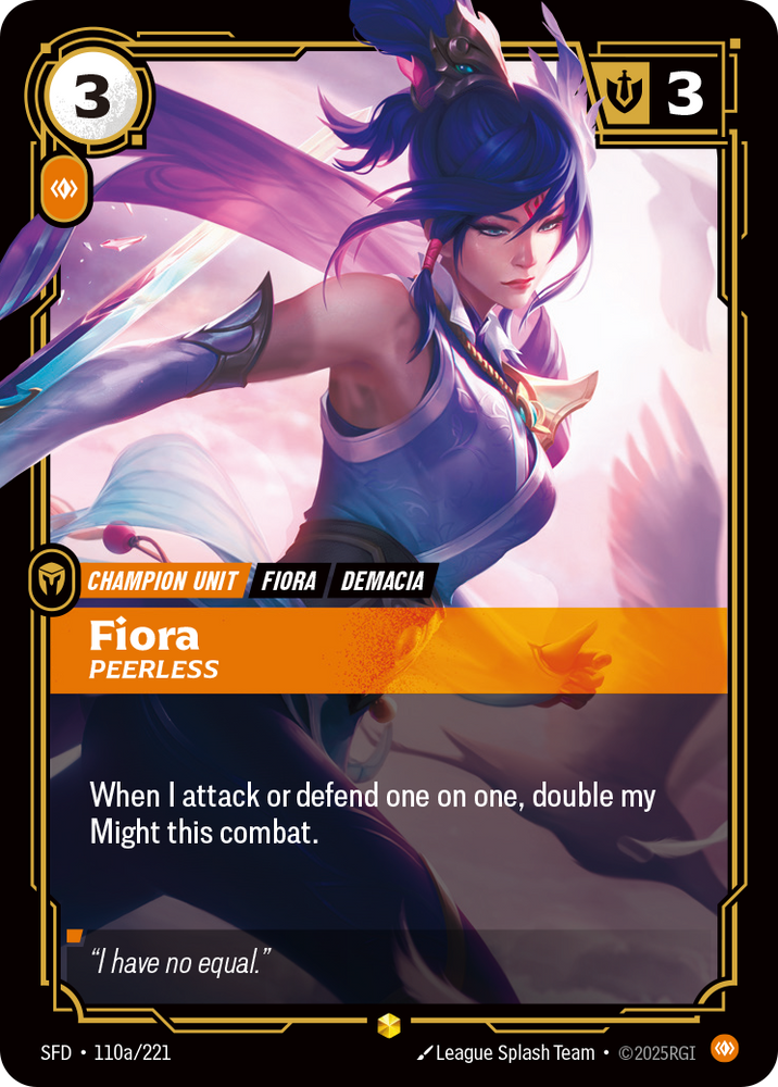 Fiora, Peerless (Alt Foil) - Spiritforged #110