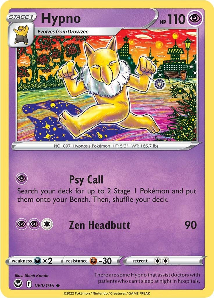 Pokemon | Hypno (061/195) [Sword & Shield: Silver Tempest] | The Nerd Merchant