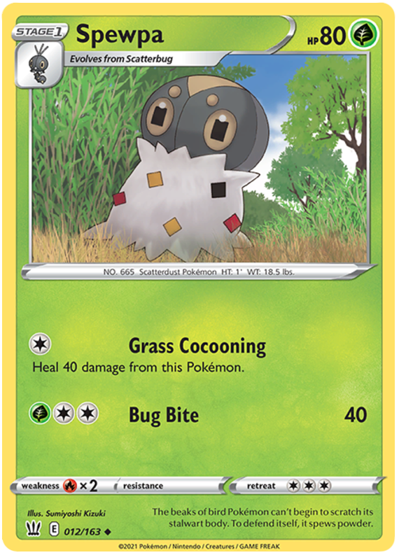 Pokemon | Spewpa (012/163) [Sword & Shield: Battle Styles] | The Nerd Merchant