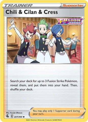 Pokemon | Chili & Cilan & Cress (227/264) [Sword & Shield: Fusion Strike] | The Nerd Merchant