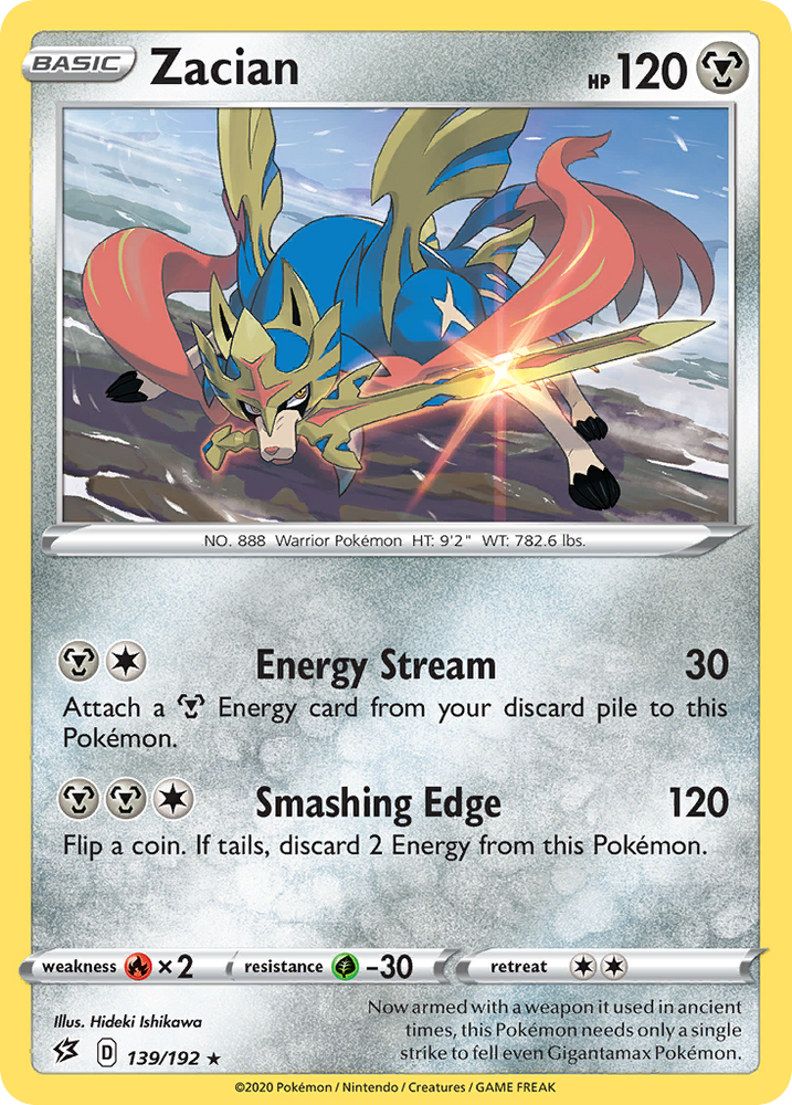 Pokemon | Zacian (139/192) [Sword & Shield: Rebel Clash] | The Nerd Merchant
