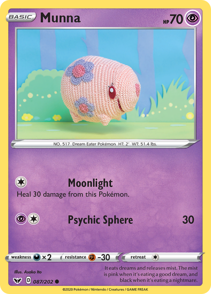 Pokemon | Munna (087/202) [Sword & Shield: Base Set] | The Nerd Merchant