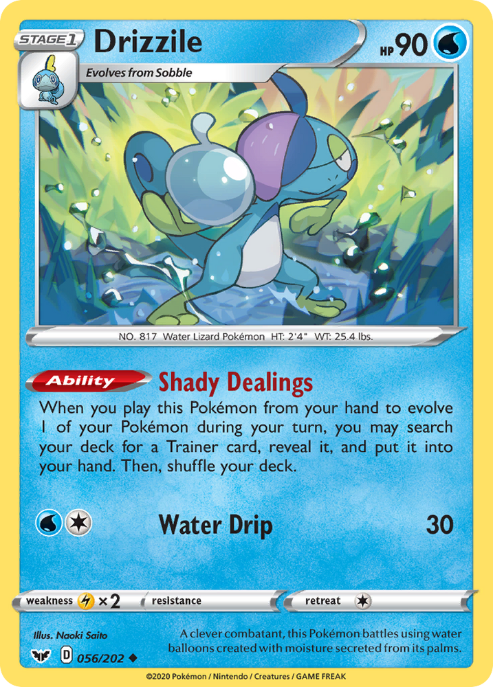 Pokemon | Drizzile (056/202) [Sword & Shield: Base Set] | The Nerd Merchant