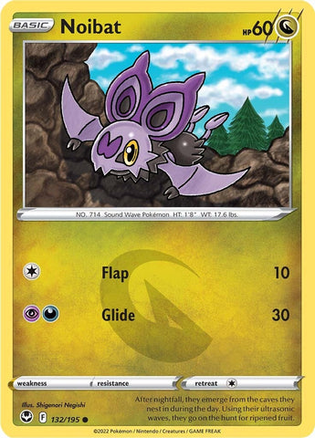 Pokemon | Noibat (132/195) [Sword & Shield: Silver Tempest] | The Nerd Merchant