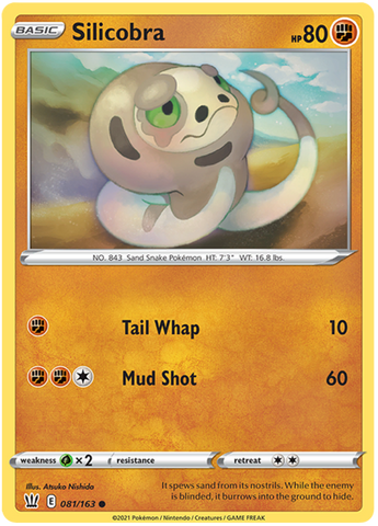 Pokemon | Silicobra (081/163) [Sword & Shield: Battle Styles] | The Nerd Merchant