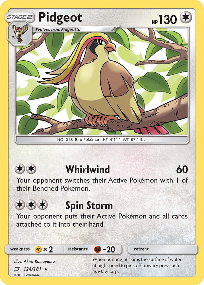 Pokemon | Pidgeot (124/181) [Sun & Moon: Team Up] | The Nerd Merchant