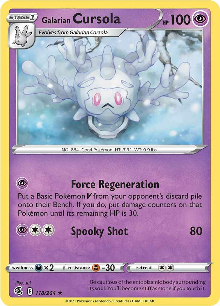Pokemon | Galarian Cursola (118/264) [Sword & Shield: Fusion Strike] | The Nerd Merchant