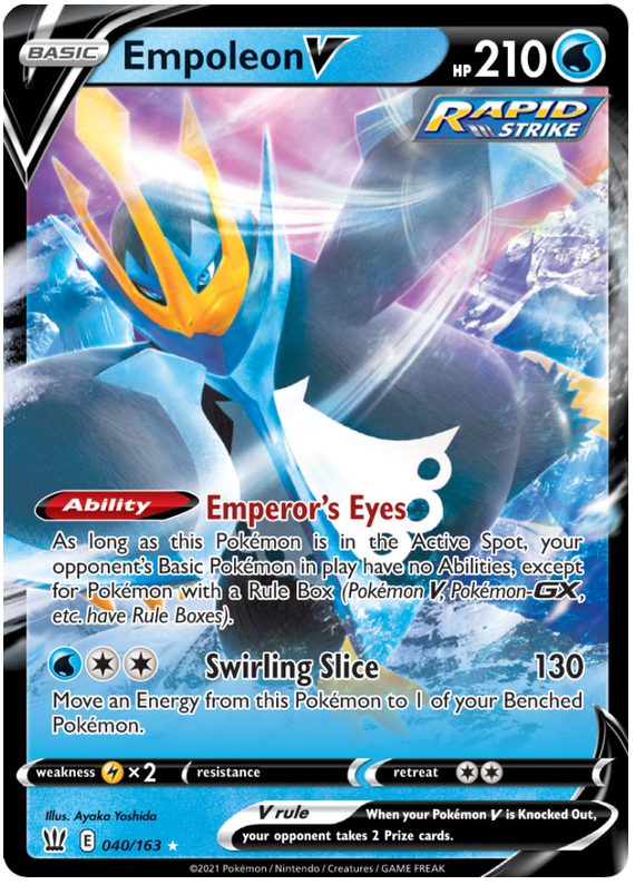 Pokemon | Empoleon V (040/163) [Sword & Shield: Battle Styles] | The Nerd Merchant