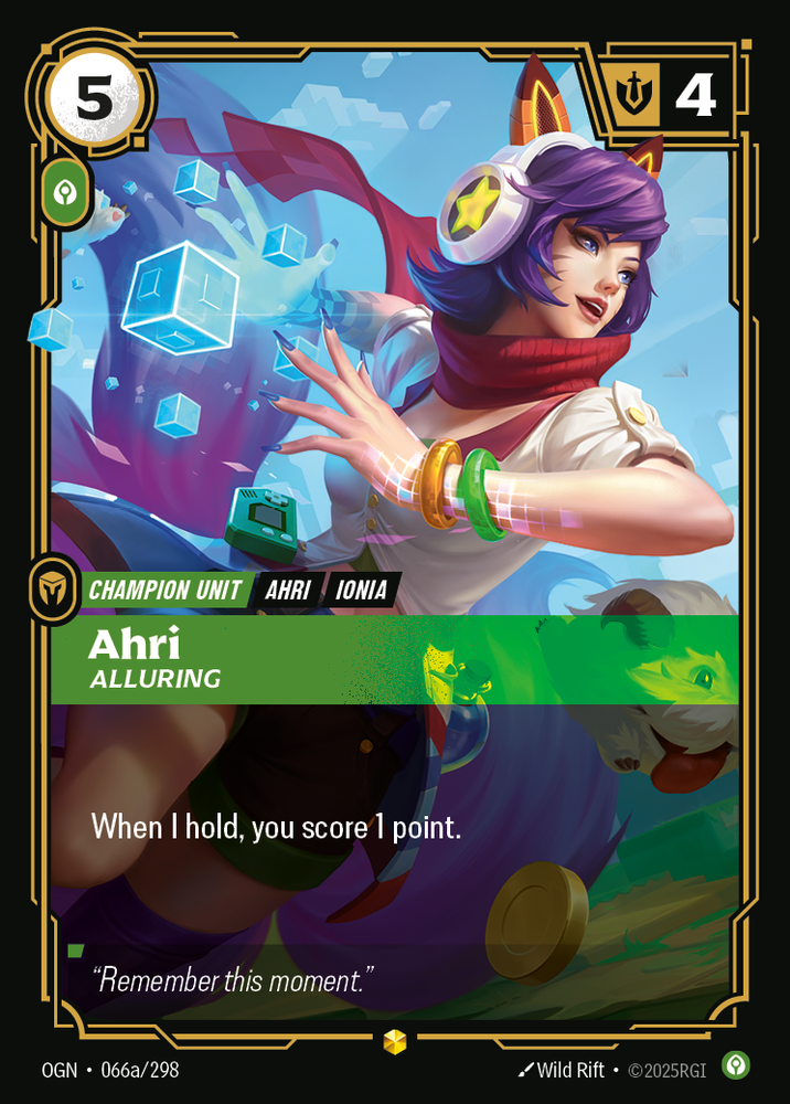 Ahri, Alluring (Alt Foil) - Origins #66