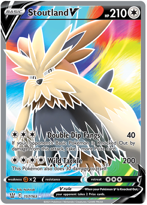 Pokemon | Stoutland V (157/163) [Sword & Shield: Battle Styles] | The Nerd Merchant