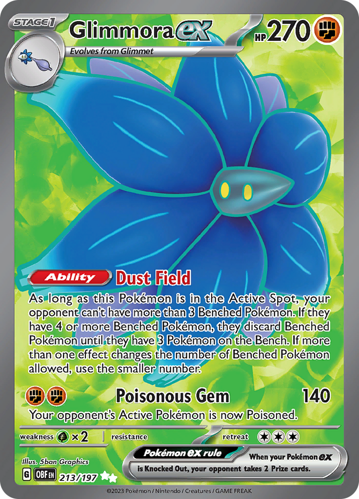 Pokemon | Glimmora ex (213/197) [Scarlet & Violet: Obsidian Flames] | The Nerd Merchant