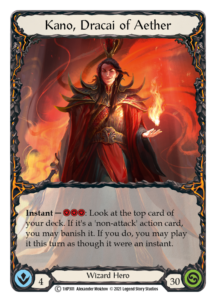 Flesh and Blood TCG | Kano, Dracai of Aether [1HP301] (History Pack 1) | The Nerd Merchant