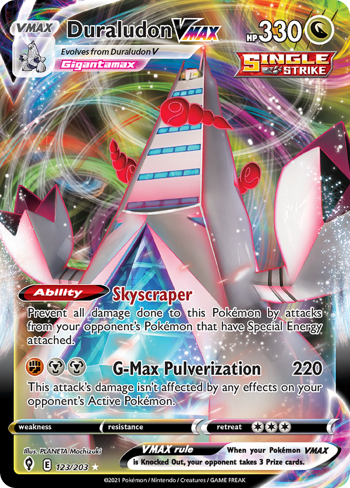 Pokemon | Duraludon VMAX (123/203) (Jumbo Card) [Sword & Shield: Evolving Skies] | The Nerd Merchant