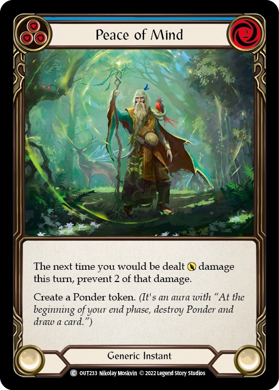 Flesh and Blood TCG | Peace of Mind (Blue) [OUT233] (Outsiders)  Rainbow Foil | The Nerd Merchant