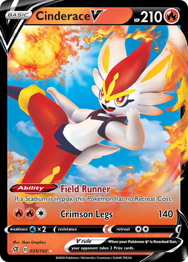 Pokemon | Cinderace V (035/192) [Sword & Shield: Rebel Clash] | The Nerd Merchant